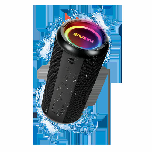 Портативная колонка Sven PS-315 20Вт Bluetooth Waterproof IPx6 питание от батарей FM USB microSD Черный 1080300₽