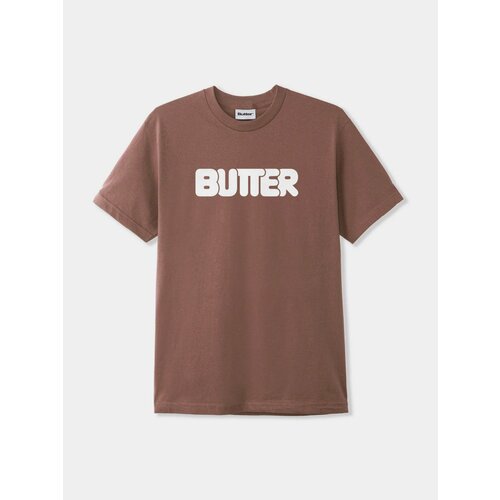Футболка Butter Goods Rounded Logo Tee, размер XL, коричневый сарафан zara хлопок размер xl коричневый