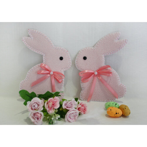 Кролик пасхальный, заготовка для рукоделия, 2 штуки