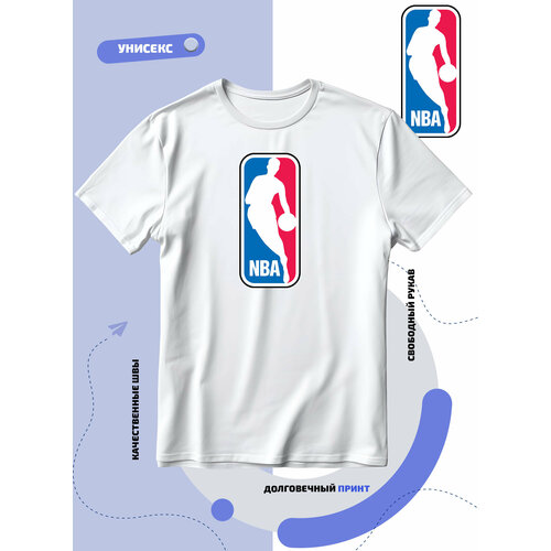 Футболка SMAIL-P логотип nba-национальная баскетбольная ассоциация, размер M, белый