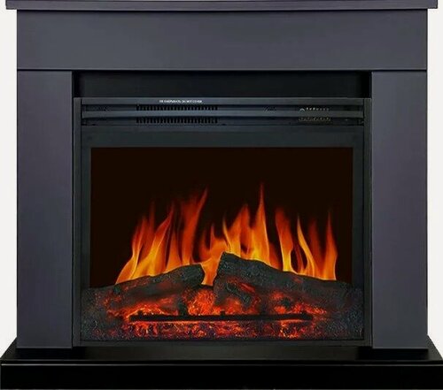 Изображение товара Электрокамин Royal Flame Bergen GR с очагом Jupiter, дрова, обогрев, пульт ДУ (камин электрический)