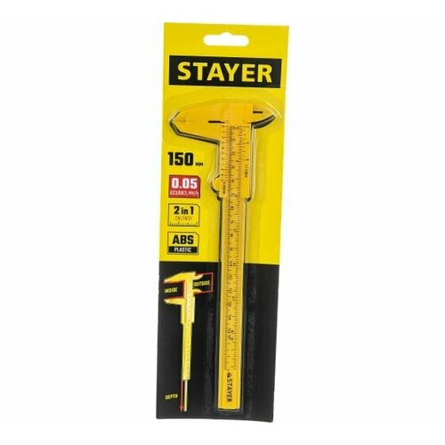 Stayer STANDARD штангенциркуль пластмассовый 150 мм 3440_z02 578₽