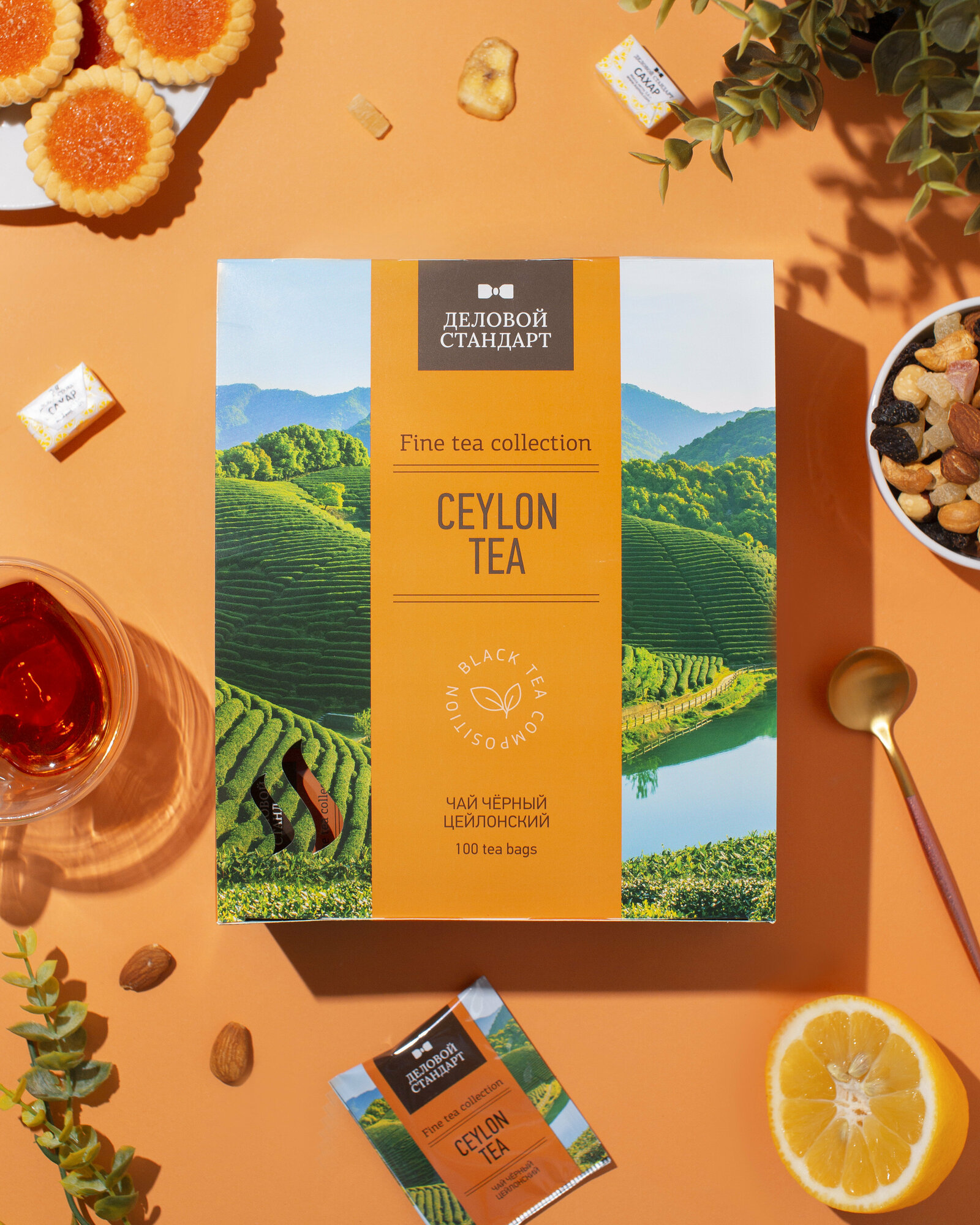 Чай Деловой Стандарт Ceylon tea черный 100 пакетиков