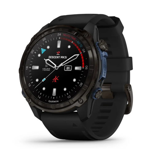 Смарт часы Garmin Descent MK3i титановые с DLC-покрытием и черным ремешком (010-02752-11)