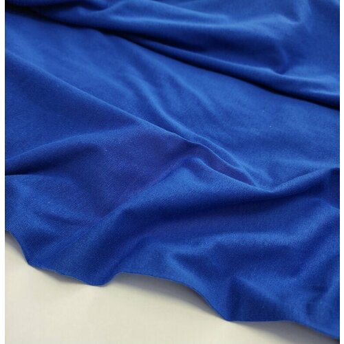 Ткань кулирка хлопок (чулок), цвет синий, 100*200см ткань кулирка пенье 100% хлопок