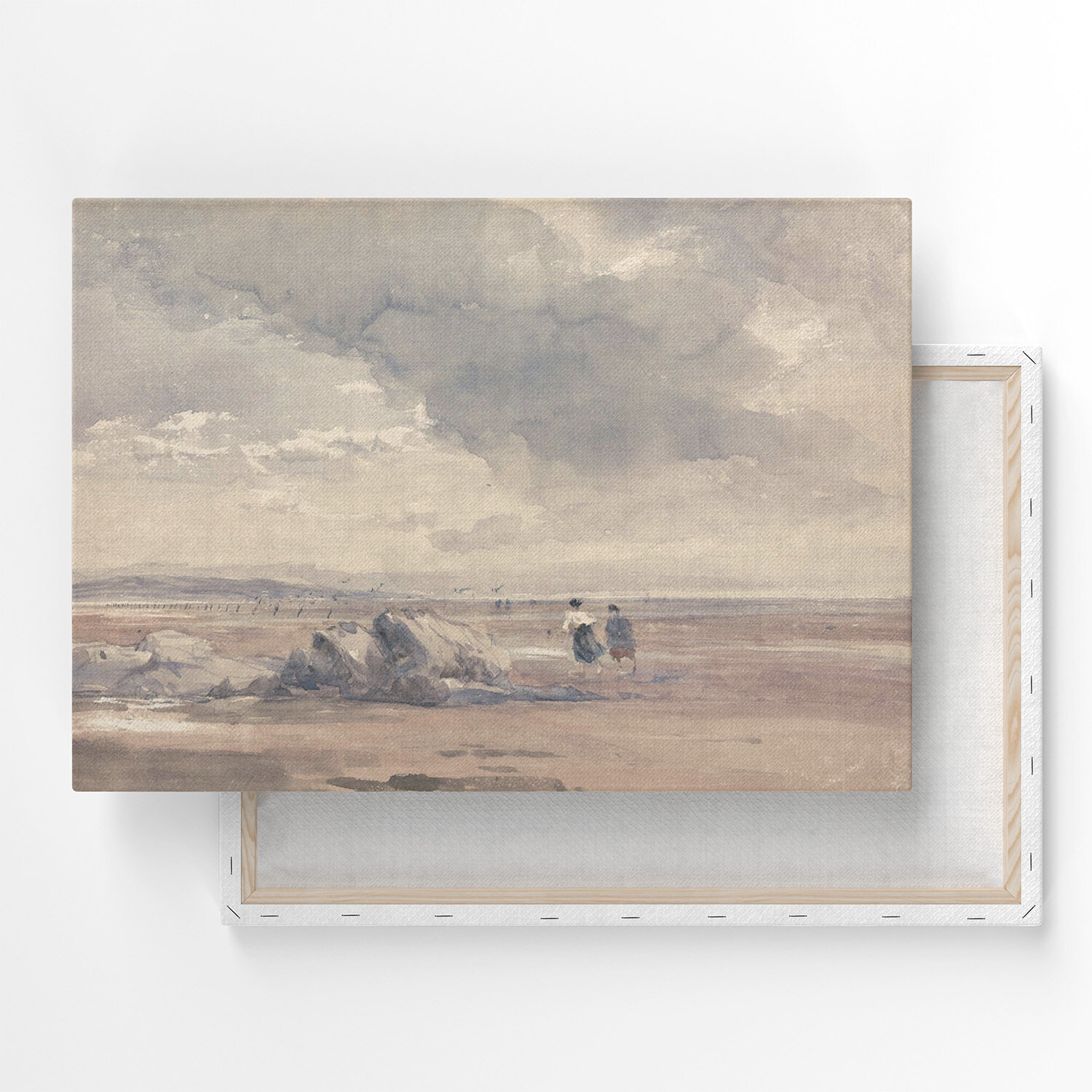 Картина на холсте, репродукция / Дэвид Кокс - On Lancaster Sands, Low Tide / Размер 30 x 40 см