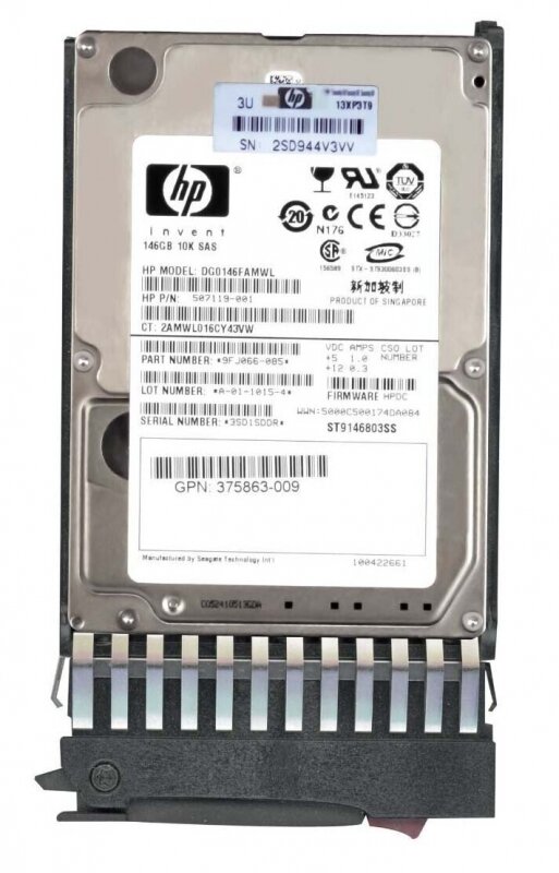 Жесткий диск 146GB HP 507125-B21 / 507283-001 / 507119-003 (2.5 SAS 10K)