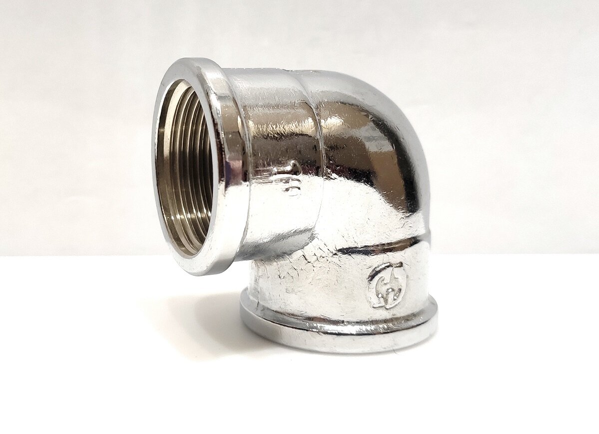 фото Уголок GF с внутренней резьбой 1" хром