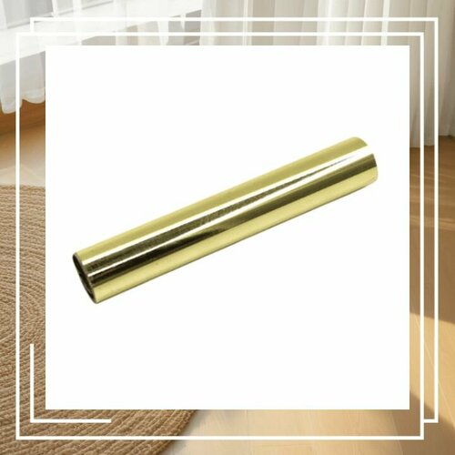 Вилма галерея D16 Металлический карниз 1-й ряд с бесшумными кольцами и крючками без наконечников Золото 160см