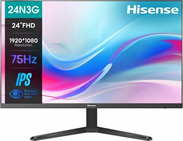 Монитор Hisense 23.8 24N3G черный IPS LED 5ms 16:9 HDMI 1000:1 250cd 178гр/178гр 1920x1080 75Hz VGA FHD 3.1кг