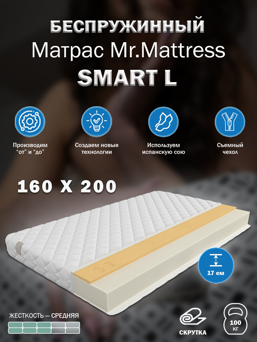Матрас Mr.Mattress Smart L, 160x200 см