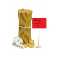 Желтые восковые свечи №120. Количество свечей в наборе 100 шт. Фитиль хлопок. Изготовлены из воска .  ...