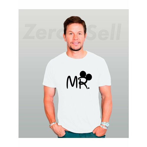 фото Футболка футболка парная хлопковая унисекс mr микки маус, размер xs, белый zerosell