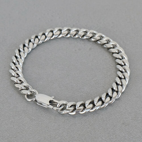 фото Браслет-цепочка ruby-ruby, размер 17.5 см, размер xs, серебряный