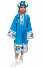 Русский народный костюм для девочки платье голубое