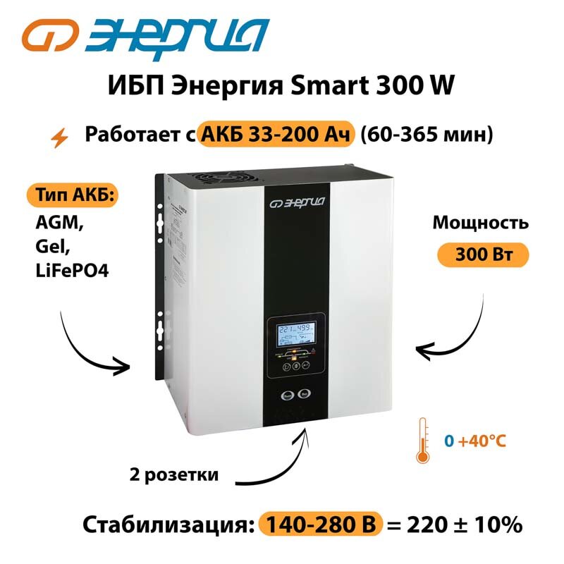 ИБП Энергия Smart 300 W Вт