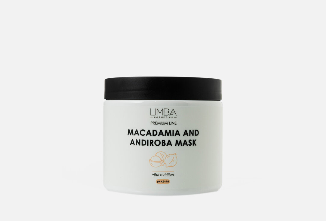 Питательная маска для волос Limba Cosmetics Premium Line Macadamia and Andiroba / вес 490 г