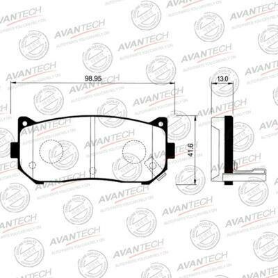 AVANTECH AV026 Колодки торм. диск. задн.