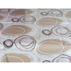 Фото #4 Скатерть-клеенка столовая, ткань с ПВХ покрытием 137х110 см, принт- круги на бежевом фоне