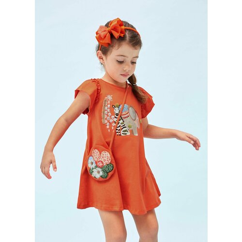 Платье Mayoral, размер 134, оранжевый
