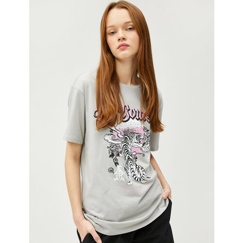 фото Футболка koton, размер m, серый