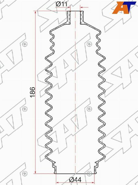 Пыльник рулевой рейки NISSAN PRIMERA 96-01 /SUNNY B14 94-99 /PULSAR N15 95-00 /HONDA ACCORD C. 94-98