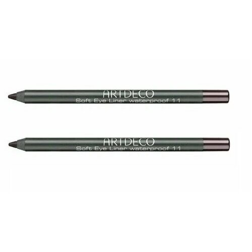 Карандаш для век Artdeco, Soft Eye Liner, Waterproof водостойкий тон 11, 1,2 гр, 2 шт. diorshow pro liner waterproof водостойкий карандаш подводка для глаз 182 pro purple