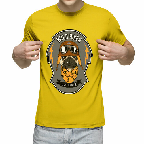 Футболка Us Basic, размер M, желтый мужская футболка крылатый байкер 2xl черный