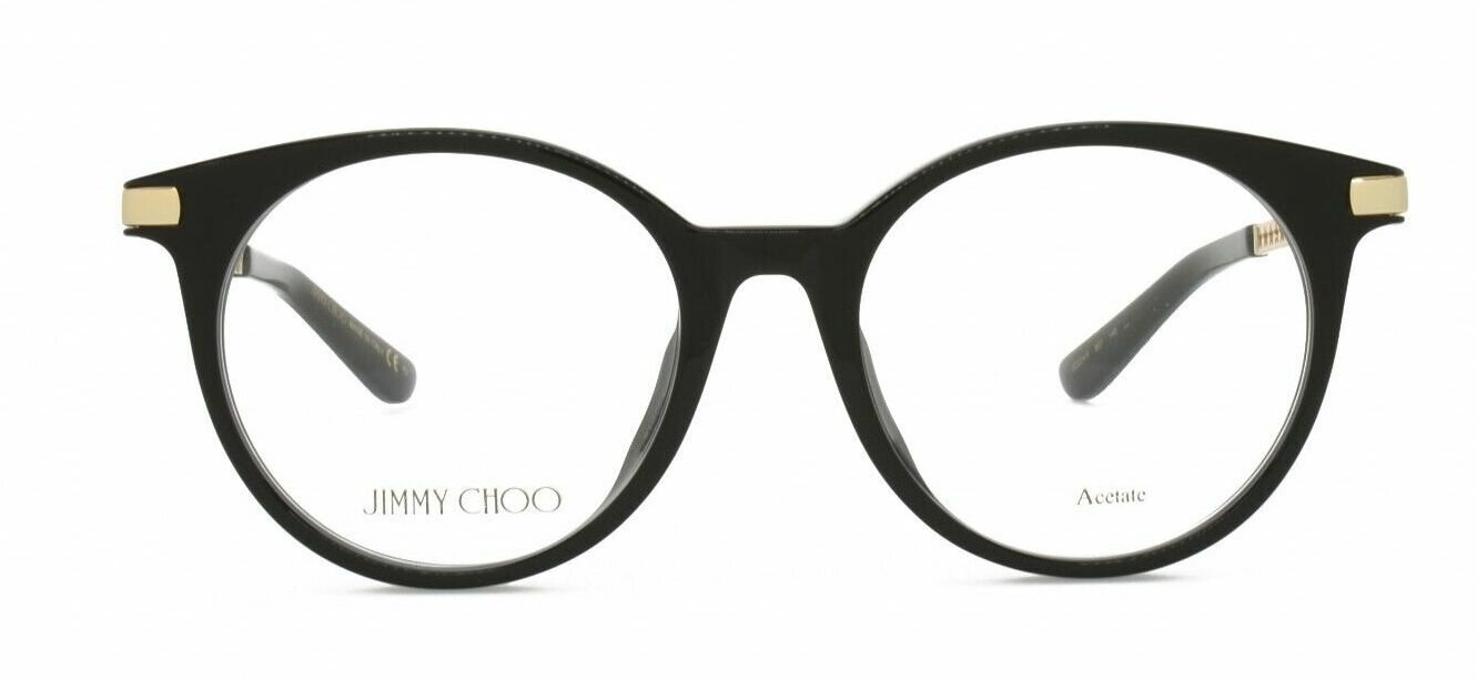 Женская оправа для очков Jimmy Choo JC 224/F 807, цвет: черный, прямоугольные, пластик