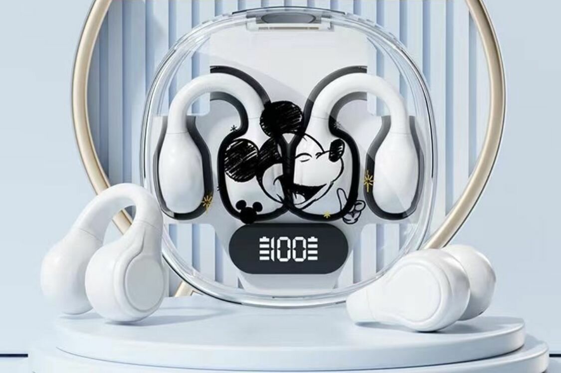 Наушники Дисней беспроводная Bluetooth гарнитура Disney, Микки белые