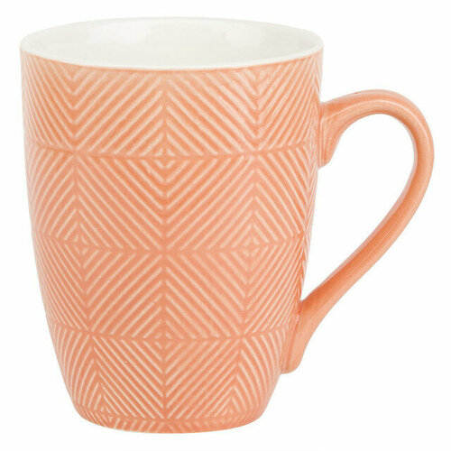 Кружка nouvelle home пастель оранжевая 380мл фарфор ромбы 599₽