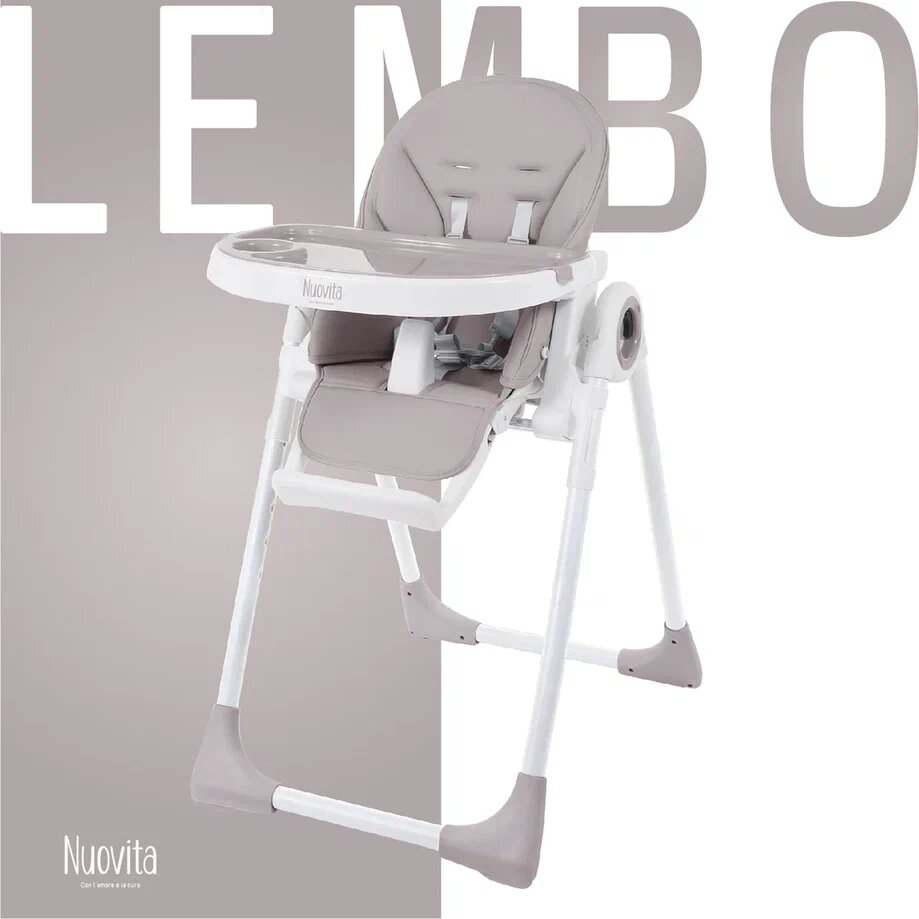 Стульчик для кормления Nuovita Lembo (Grigio, Bianco/ Серый, Белый)