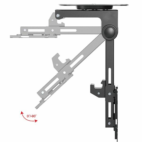 Потолочный наклонно-поворотный кронштейн для телевизоров весом до 20 кг Uniteki LCD3110CB (чёрный)