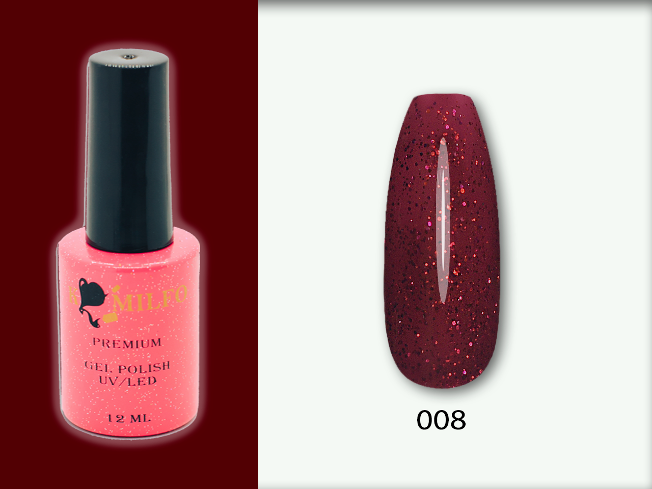 008 KOMILFO гель лак 12 мл.