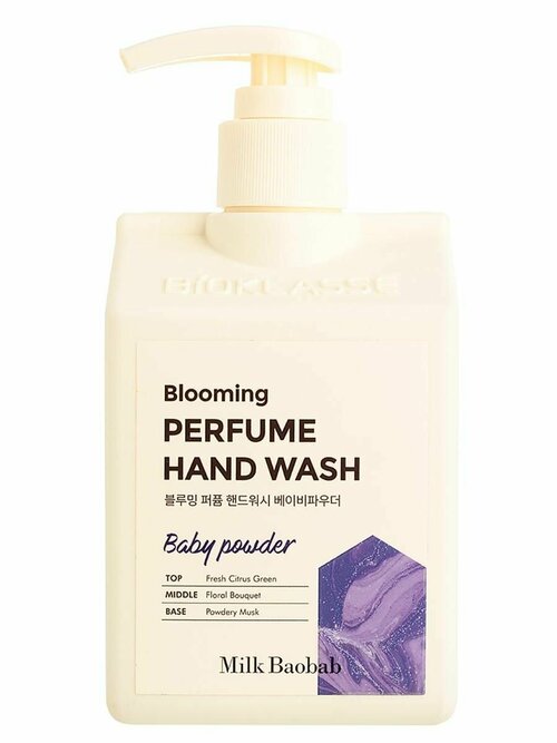 Гель-пенка для рук очищающий Perfume Hand Wash Baby Powder, 250 мл, MILK BAOBAB