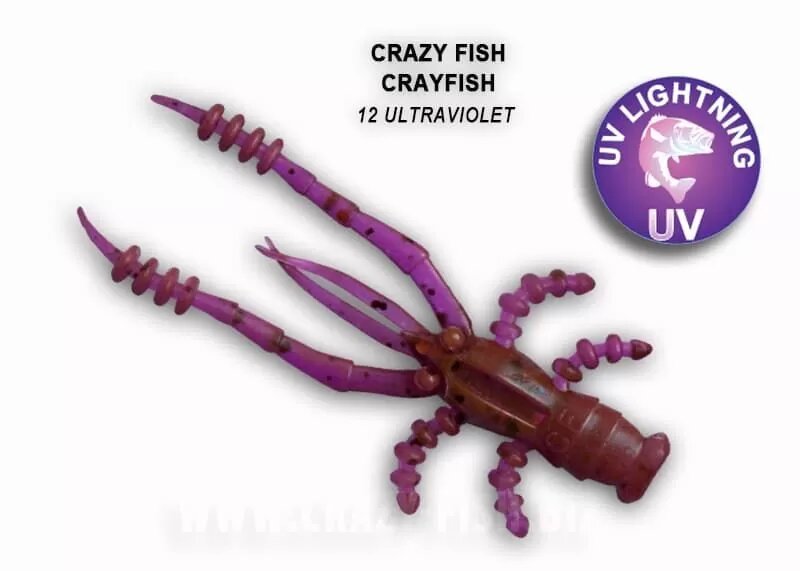 Силиконовая приманка мягкая съедобная Crazy Fish Crayfish 1.8" 45 мм 8 шт.