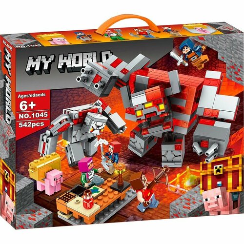 Конструктор My World 1045 Битва за красную пыль Minecraft конструктор my world для детей 6 12 лет 40 деталей