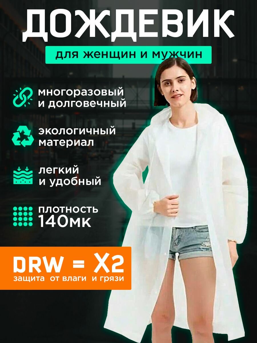 фото Сonflate Дождевик плащ c капюшоном