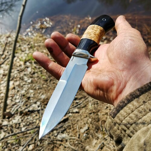 фото Нож сфинкс из кованой стали х12мф, рукоять граб-карелка-граб фирма "атака"