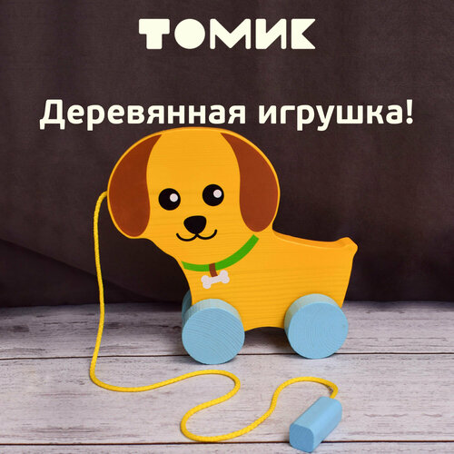 каталки игрушки b toys игрушка каталка на веревочке крокодил Каталка развивающая деревянная игрушка Собачка арт. 2-111