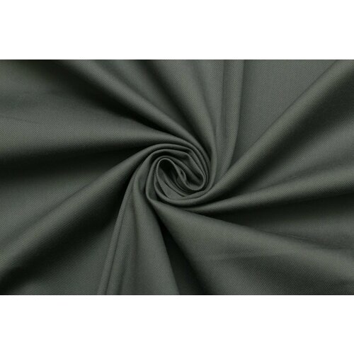 Ткань Хлопок костюмный-стрейч серый в рубчик, 420 г/пм, ш142см, 0,5 м