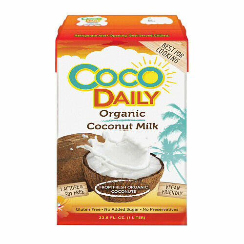 CocoDaily, Кокосовое молоко 17-19% жирности, 1000 мл