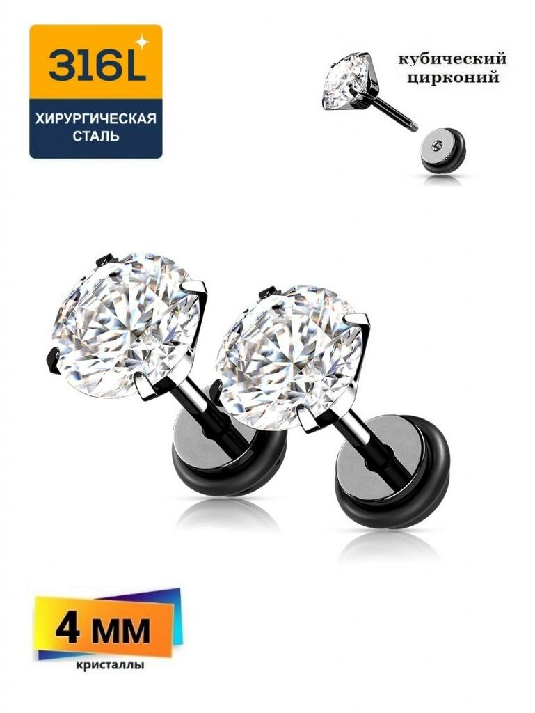 Серьги пусеты Spikes 
