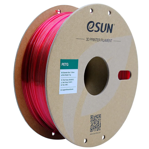 Катушка PETG-пластика ESUN 1.75 мм 1кг, пурпурно-красный (PETG175PP1)