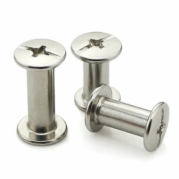 фото Болт/винт 5мм. полиграфический "серебро" металл. 2 шт.