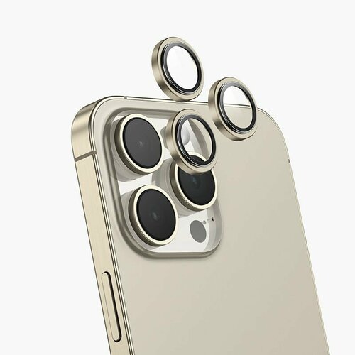 Линзы (стекла) Keephone для защиты камеры iPhone 15 Pro / 15 Pro Max / Титан линзы стекла для защиты камеры iphone 15 pro 15 pro max со стразами черные