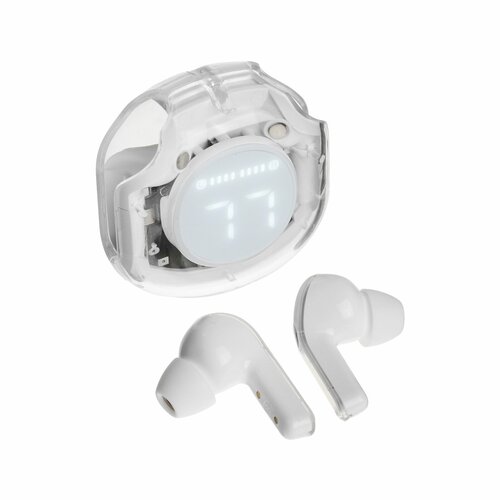 Наушники беспроводные Air39 TWS вкладыши BT 50 45200 мАч дисплей прозрачные белые 227800₽