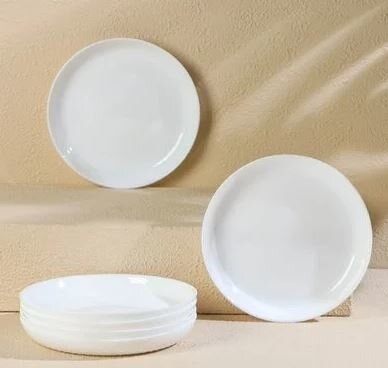 Набор десертных тарелок Luminarc Diwali Precious, d=19 см, стеклокерамика, 6 шт, цвет белый Luminarc .