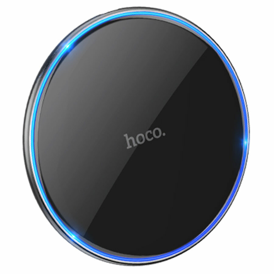 Беспроводное зарядное устройство HOCO CW6 Pro Easy с Кабелем USB - Type-C, 2A, 5W/7.5W/10W/15W, черный — фото 1
