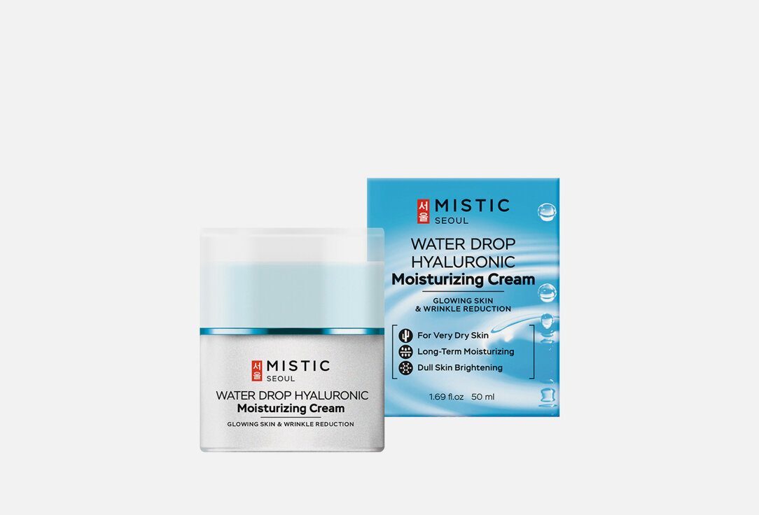 Увлажняющий крем для лица MISTIC Water Drop Hyaluronic / объём 50 мл